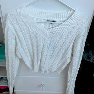 Fashion Nova white long sleeve cardigan
